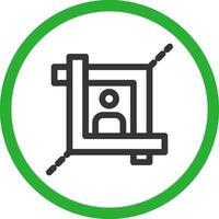 Crop Tool Creative Icon Design vector