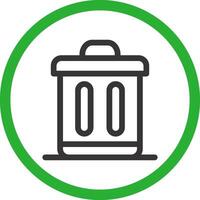 Trash Bin Creative Icon Design vector