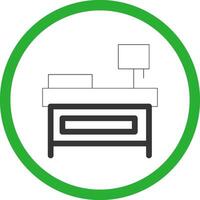 Bedside Table Creative Icon Design vector