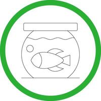Fish Bowl Creative Icon Design vector