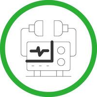 Defibrillator Creative Icon Design vector