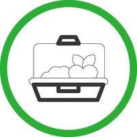 Lunch Box Creative Icon Design vector