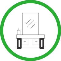 Dressing Table Creative Icon Design vector