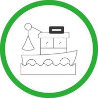 Fishing Boat Creative Icon Design vector