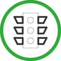 Traffic Light Creative Icon Design vector
