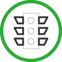 Traffic Light Creative Icon Design vector