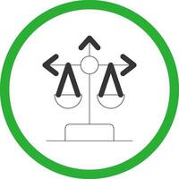 Balance Scale Creative Icon Design vector