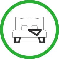 diseño de icono creativo de cama doble vector