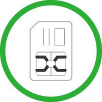 Simcard Creative Icon Design vector