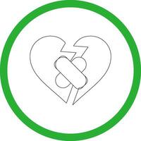 Broken Heart Creative Icon Design vector