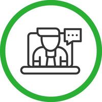 Online Interview Creative Icon Design vector