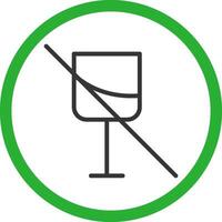 No Wine Creative Icon Design vector