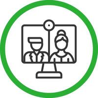 Online Interview Creative Icon Design vector