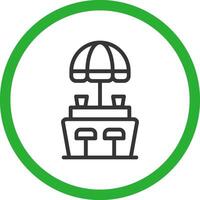 Beach Bar Creative Icon Design vector