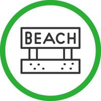 diseño de icono creativo de playa vector