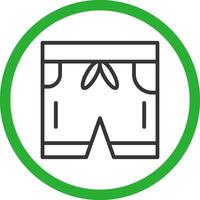 diseño de icono creativo de pantalones cortos vector