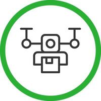 Drone Delivery Creative Icon Design vector