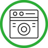 Washing Machine Creative Icon Design vector