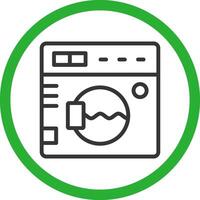 Washing Machine Creative Icon Design vector