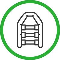 Inflatable Boat Creative Icon Design vector