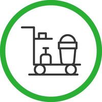 Cleaning Cart Creative Icon Design vector