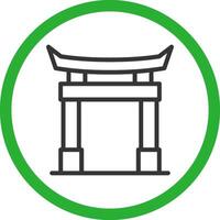 diseño de icono creativo de puerta torii vector