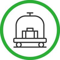 Hotel Trolley Creative Icon Design vector