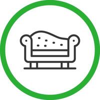 Chaise Longue Creative Icon Design vector