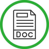 Doc File Format Creative Icon Design vector