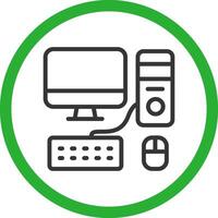 Computer Creative Icon Design vector