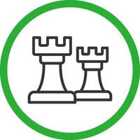 Chess Towers Creative Icon Design vector