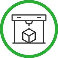 3D Printing Creative Icon Design vector