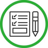 diseño de icono creativo de examen vector