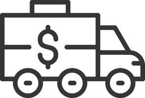 Bank Truck Creative Icon Design vector