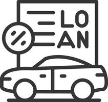 diseño de icono creativo de préstamo de coche vector