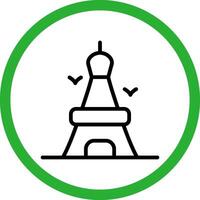 Eiffel Tower Creative Icon Design vector