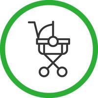 Stroller Creative Icon Design vector