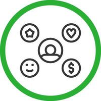 Line Green Gradient Design vector
