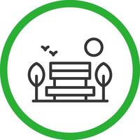 Park Landscape Creative Icon Design vector