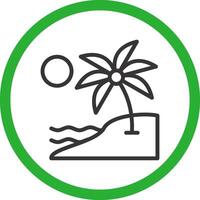 Island Landscape Creative Icon Design vector