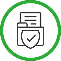 Secured Backup Creative Icon Design vector