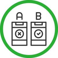 AB Testing Creative Icon Design vector