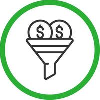 Sales Funnel Creative Icon Design vector