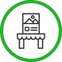 Tabletop Display Creative Icon Design vector