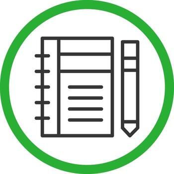 Diary Study Creative Icon Design vector