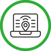 Digital Nomad Hub Creative Icon Design vector