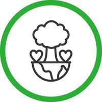 Save Planet Creative Icon Design vector