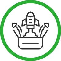 Think Out Of The Box Creative Icon Design vector