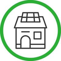 Solar House Creative Icon Design vector