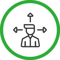 Outsource Management Creative Icon Design vector